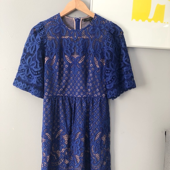 BCBGMaxAzria blue lace dress - Picture 2 of 5